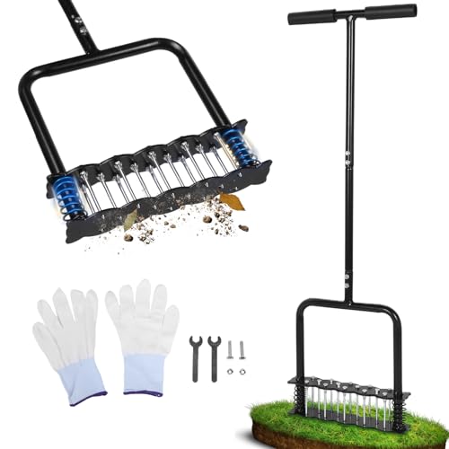 Herramienta manual de aireación para césped de acero inoxidable miniatura 1