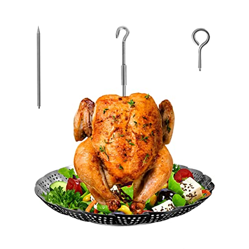 Vertikaler Spieß, brasilianischer Grillspieß-Ständer, 304 Edelstahl-Fleischspieß für Al Pastor-Spieß, Truthahn-Halter für Frittieren, Grillrost für Shawarma, Kebabs Cover