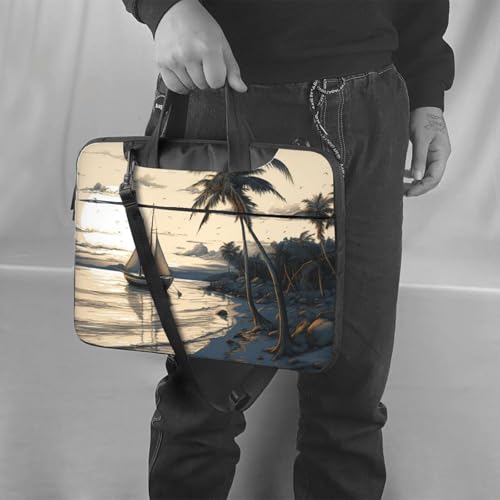 Maletín para portátil con diseño Palm Trees Fishing Boat 14 pulgadas miniatura 6
