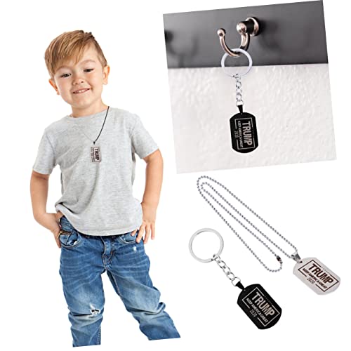 Amosfun 2 Pçs Colar De Bandeira Americana Chaveiro De Bandeira Americana Colar De Carta Para Homens