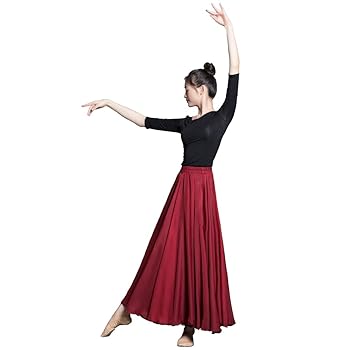 Gonna Danza Del Ventre ROYAL SMEELA - Rosso, Chiffon, Taglia Unica, Lunghezza 91.5 Cm - Foto 8