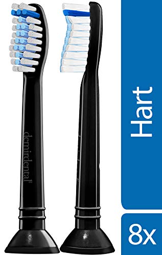 8er demirdental Harte Aufsätze passend für Philips Sonicare Ersatzbürsten Optimal White | auch für DiamondClean | mit diamantförmigen Filamenten |