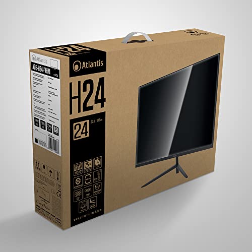 Monitor 24 pollici, schermo 24" IPS 75Hz, Full HD 1920x1080, VGA HDMI, MULTIMEDIALE, FreeSync, Uscita Audio/Cuffie, inclinabile, risposta 5ms, Contrasto 1000:1, Angolo 178/178, Cavo HDMI 1,5m - Monitor - Immagine 11