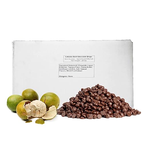 Lakanto Sugar Free Semi Sweet Chocolate Chips Bulk - Monk Fruit Sweetener with Erythritol, Bulk Chocolate Chips (25 lbs - Pack of 1)