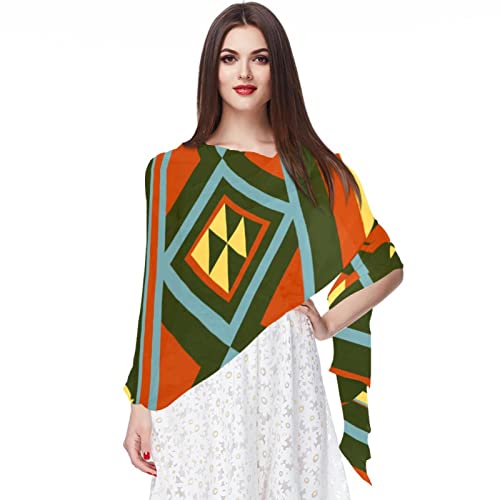 Écharpe vintage montgolfière femme foulard multicolore rétro