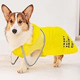 JLYLOL Dog Raincoat Hoodied Dog Raincoats with Reflective Strips Rain Poncho Jacket for Dogs...