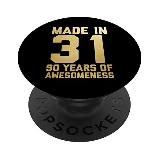 Regalo de 90 cumpleaños Hombre Mujer Edad 90 años Abuelo PopSockets PopGrip: Agarre intercambiable para Teléfonos y Tabletas