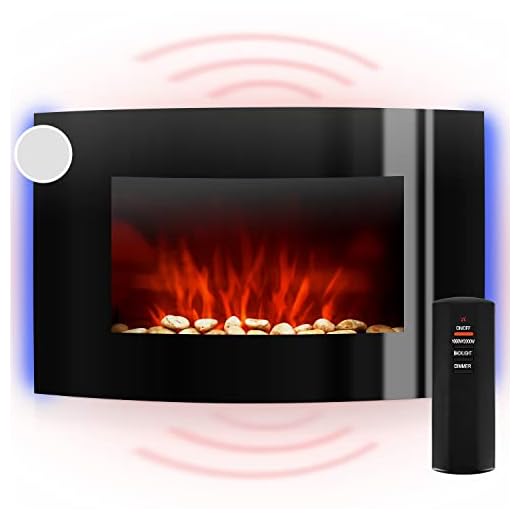 Klarstein Chimenea Electrica, Llama LED con una Potencia de 2000W y Mando a Distancia, Temporizador y Control Automático de Temperatura, Chimenea Interior Casa con Mando a Distancia, Estufas Interior