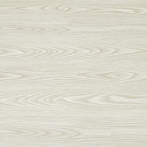 Dalles de sol autocollantes en vinyle effet bois blanc 15x90 cm