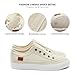 Women's Slip on Shoes Non Slip Fashion Canvas Sneakers Low Top Casual Shoes(Beige,US6)