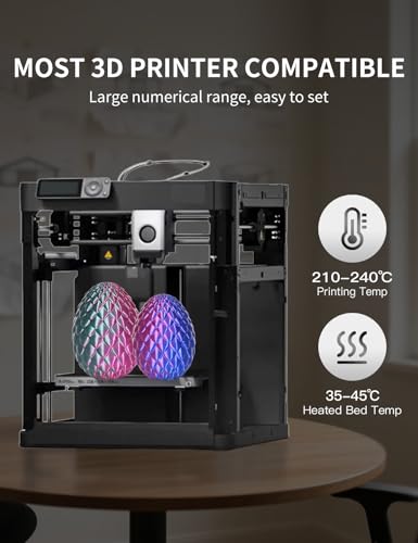 Image of RAMBERY Tricolor PLA 3D Printer Filament Bundle 1.75mm, 250g x 4 Spools | Silk PLA, Shiny Multicolor, Triple Color Change by Angle, Toughness Upgraded