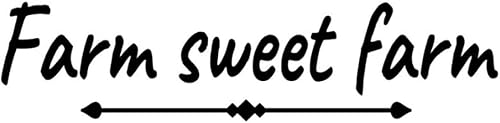 Pegatinas de letras inspiradoras para pared con texto en inglés "Farm Sweet Farm", calcomanías de vinilo para pared
