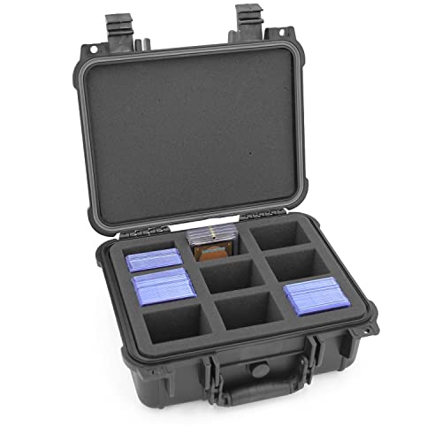 CASEMATIX Airtight Toploader Storage Box and One Touch Card Holder Case