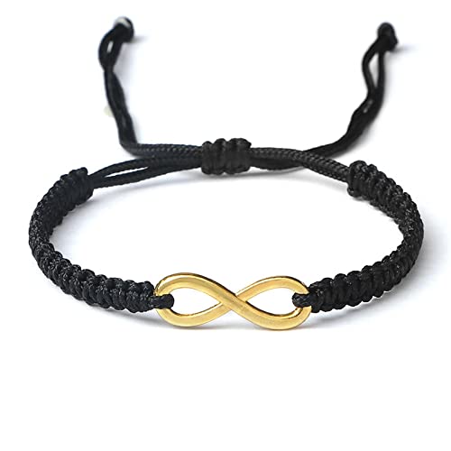 Bracelet amitié homme femme cordon ajustable : le cadeau idéal avec symbole infini