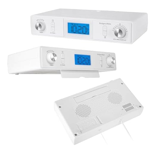 Krüger&Matz KM0817 Radio de Cocina semiintegrable, con Bluetooth (Pantalla LCD, Temporizador, Despertador)