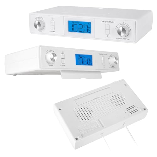 Krüger&Matz KM0817 Radio de Cocina semiintegrable, con Bluetooth (Pantalla LCD, Temporizador, Despertador)