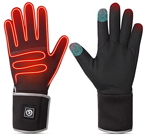 SAVIOR HEAT Heated Glove Liners for Men Women,Rechargeable Battery Electric
