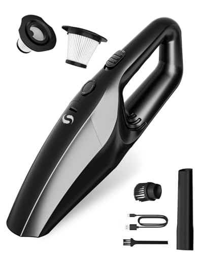 SERVOMASTER Aspirateur à Main, Aspirateur Voiture Puissant sans Fil avec Filtre HEPA Lavable et Accessoires Multifonctions, Aspirateur de Table Rechargeable...