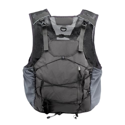 Mochila de pecho para correr – Bolsa de pecho para ciclismo al aire libre | Mochila ligera para hombre y mujer | Cofre de camping y montañismo | Bolsa de pecho para ciclismo, trotar, senderismo, Gray,