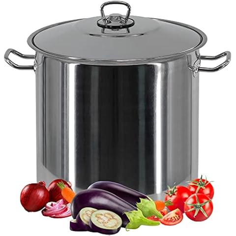 Arian Gastro Large Deep Stainless Steel Stock Pot Cover