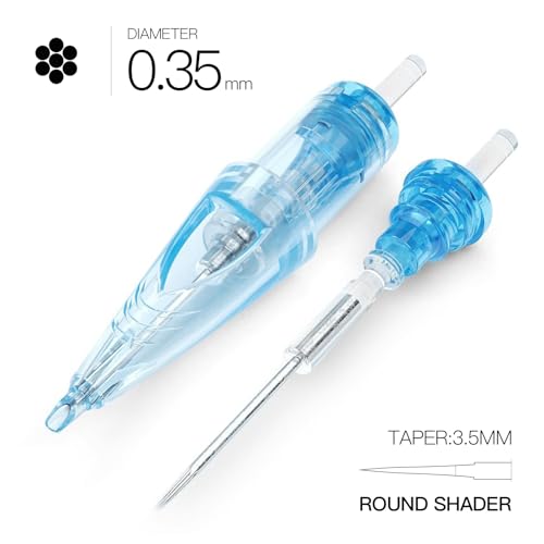 Image of WJX Tattoo Cartridges 20Pcs Disposable Needles Round Shader 1207RS