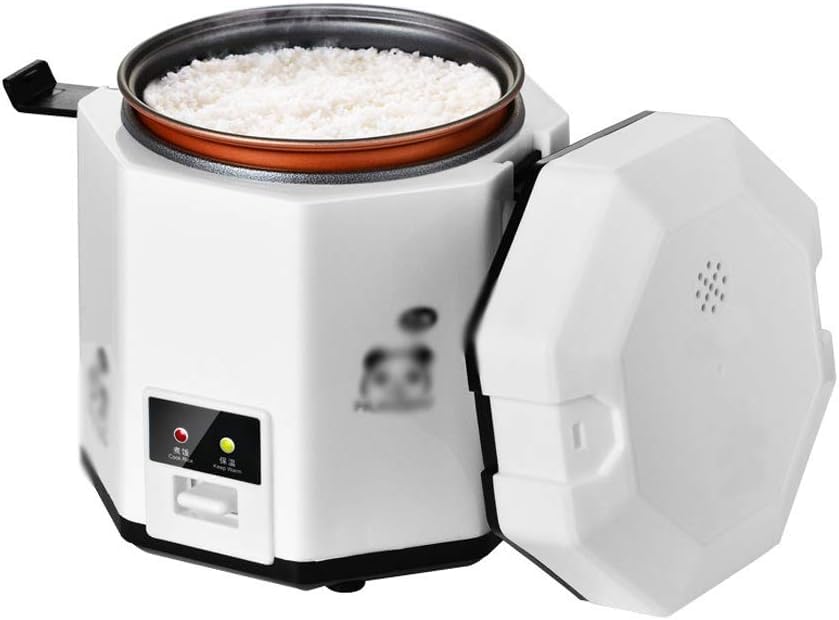 Olla Multifunción Eléctrica, Mini olla arrocera de 1,2 L, vaporera pequeña de 2 capas, olla de cocina multifunción, cocina de calefacción con aislamiento eléctrico