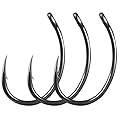 Barbed Wide Gape Fishing Hooks, 80 PCS High Tensile Strength Fly for Carp, Saltwater and Freshwater Use