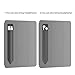 Doormoon Pencil Holder Compatible for iPad 2020/ Air/ 9.7 / Pro 10.5/12.9, Detachable Elastic Compatible for Apple Pencil 5th Gen Leather Sleeve Pocket Pouch, Grey