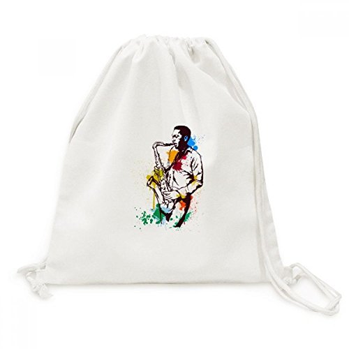 Sac à dos cordon aquarelle homme rock en toile de qualité