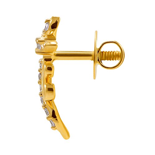 Joyalukkas 18k Yellow Gold and Diamond Stud Earrings - Image 4