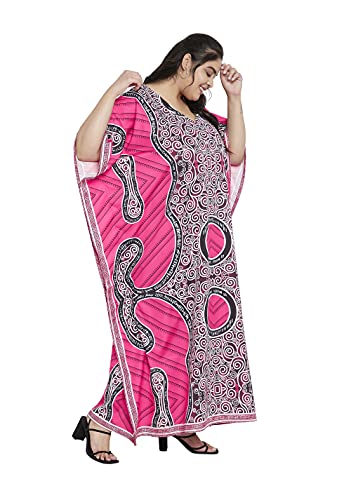 Image of Women Plus Size Kaftan Kimono Loose Maxi Summer Dresses for Women