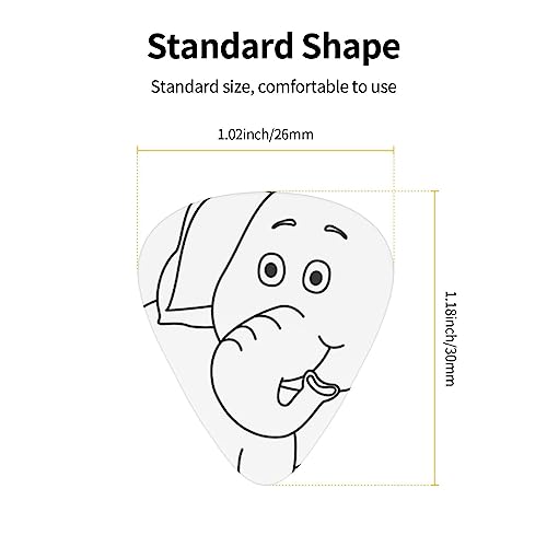 Lot de 12 médiators en forme d’éléphant Blanc - Les Beatles, Paul McCartney, John Lennon, RIngo Starr, George Harrison Lot de 12 médiators en forme d'éléphant Blanc – Image 5