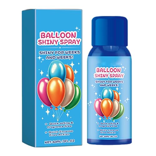 Zubehors Ballon-Hochglanzspray,Ballon-Glanzspray,Ballonspray Glanz für edlen Glanz | Sofortiger Hochglanzglanz, elegantes Finish, schnell trocknender 60-g-Sprühaufheller für dauerhaften Glanz auf
