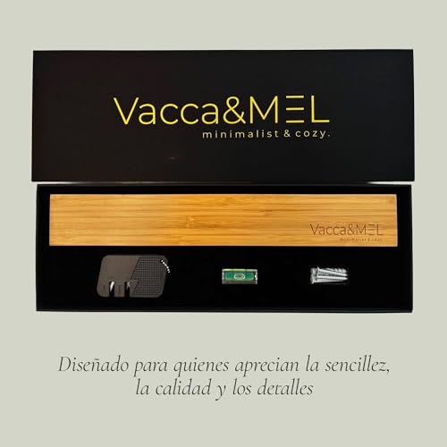Miniatura 3 de Barra Magnética Cuchillos Pared 40 Cm Imán Cuchillos De Cocina En Bambú Natural Extra Fuerte Porta Cuchillos Adhesivo O Con Tornillos Organizador Cocina Con Afilador Y Nivel Vacca Mel