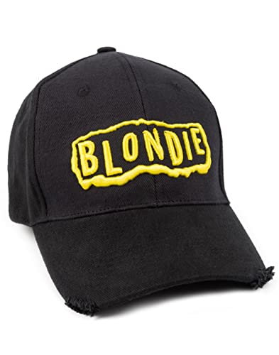 Blondie Cap unisexe noir avec visière brute en taille unique pour adulte