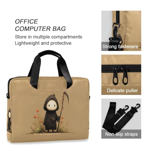 Bolso para portátil con estampado Cute Reaper y múltiples bolsillos miniatura 6