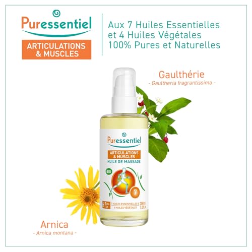 Puressentiel - Articulations et Muscles - Huile de Massage Bio - Aux 7 huiles essentielles et 4 huiles végétales - Préparation et récupération sportive - 200 ml – Image 3