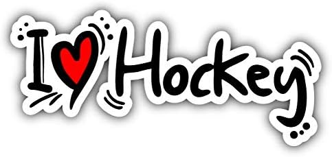 Miniatura 2 de Calcomanía con eslogan deportivo "I Love Hockey para álbumes de recortes, calendarios, artes, manualidades infantiles, álbumes, diarios de balas,