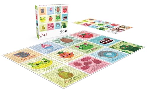 Buffalo Games - Yummy Cats - Quebra-cabeça desafiador de 750 peças para adultos perfeito para noites