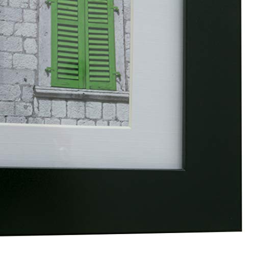 Kiera Grace Matted Classic Langford Picture Frame, 8" X 14", Black #TOP4