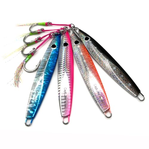 Capt Jay Fishing Saltwater Jigs Speed Jigging Slow Jigging Pitching Lures,Vertical Jigging Artificial Lures Jigging Lure Fishing Jigs  cover