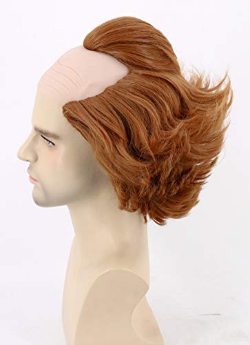 Topcosplay Clown Wig for Kids Cosplay Wig Short Brown Bald Head Wigs for Halloween Carnival, Adults, 21 inch - Image 2