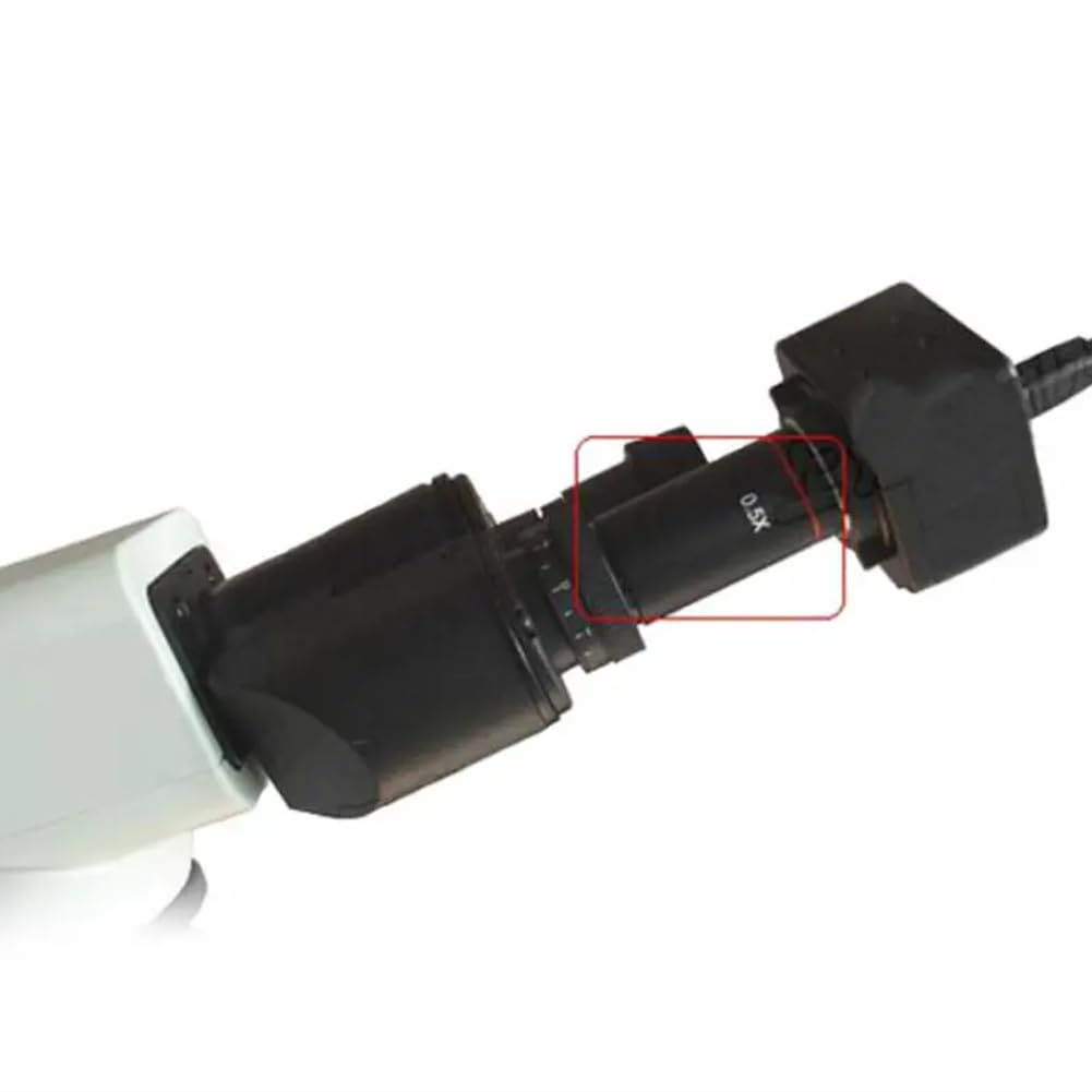 Adattatore per Obiettivo C-Mount 0.5X, Lente di Riduzione per Microscopio, Porta Oculare per Montaggio su Telecamera CCD, Dimensioni 23.2mm o 30mm.