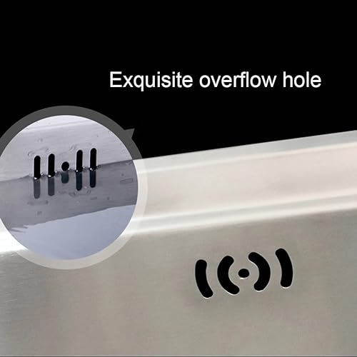 Fregadero de cocina de acero inoxidable C11 antirayas con escurridor amplio 5