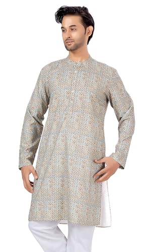 Image of Studio Shringaar Men's Cotton Relaxed Fit Straight Kurta