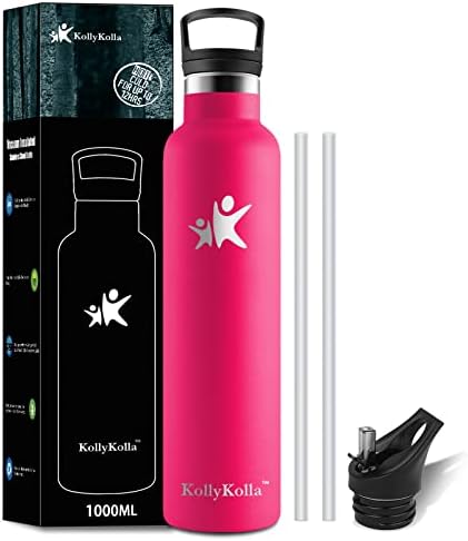 KollyKolla Kids Water Bottle with Straw | Toddler Water Bottle | Boys Girls Water Bottles for School | Stainless Steel Insulated Water Bottle | Leakproof, BPA Free | Metal Drinks Bottle Keeps Hot/Cold