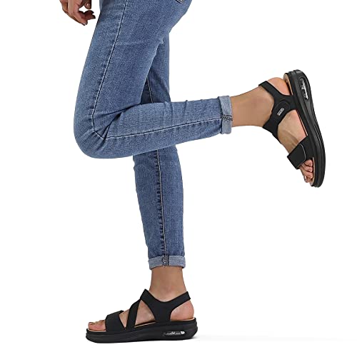 mysoft Women's Summer Walking Sandals Air Cushion Support Platform Ankle Strap Shoes Comfortable Casual Wedge Sandals3