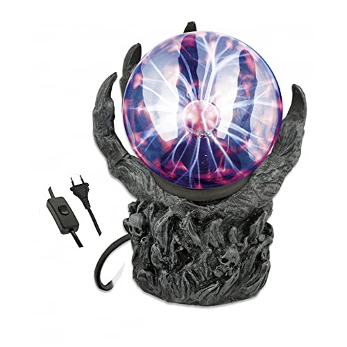 Luz de Bola TESLA de Plasma HELL HAND Lámpara de Esfera de Iones Bola Sensible al Tacto de 8 cm Luz Roja Novedad Luces Nocturnas 33918 Cover