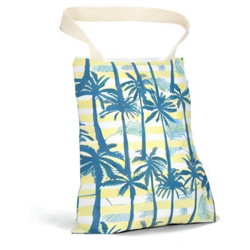 Miniatura 5 de Basurero para automóvil, organizador impermeable para asiento trasero con bolsa colgante para vehículo, viajes, campamento, hojas de palma de