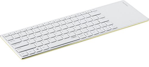 Rapoo 12910 E6700 Tastiera Bluetooth 3.0 Multimediale, 82 Tasti e Touchpad, Inox, Layout Italiano, Bianco
